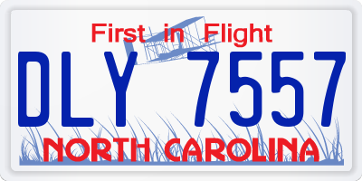 NC license plate DLY7557