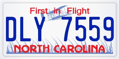 NC license plate DLY7559