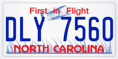 NC license plate DLY7560