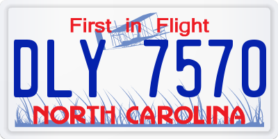 NC license plate DLY7570