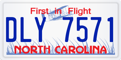 NC license plate DLY7571