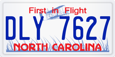 NC license plate DLY7627