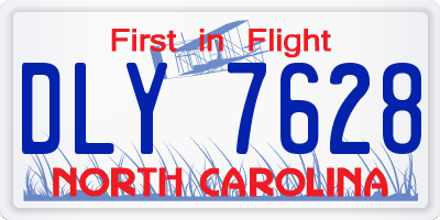 NC license plate DLY7628