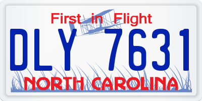 NC license plate DLY7631