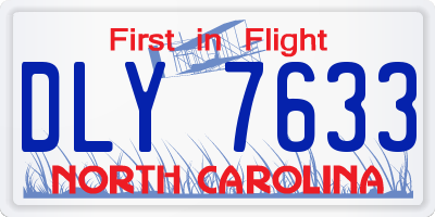 NC license plate DLY7633