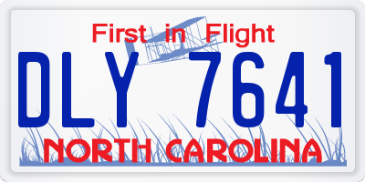 NC license plate DLY7641