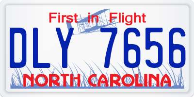NC license plate DLY7656