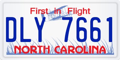 NC license plate DLY7661