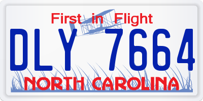 NC license plate DLY7664