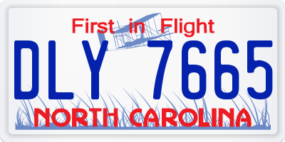 NC license plate DLY7665