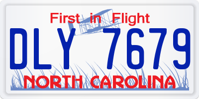 NC license plate DLY7679