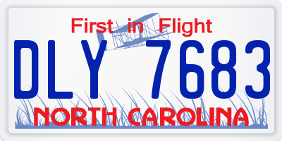 NC license plate DLY7683