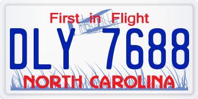 NC license plate DLY7688