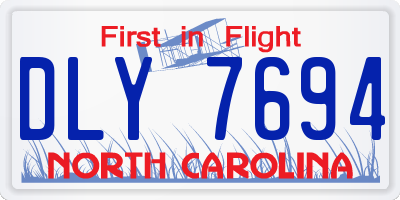 NC license plate DLY7694