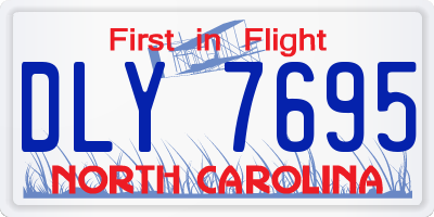 NC license plate DLY7695