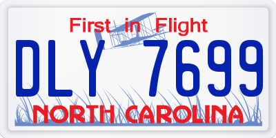 NC license plate DLY7699