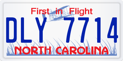 NC license plate DLY7714
