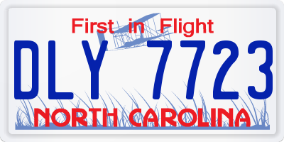 NC license plate DLY7723