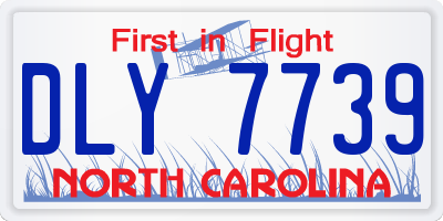 NC license plate DLY7739