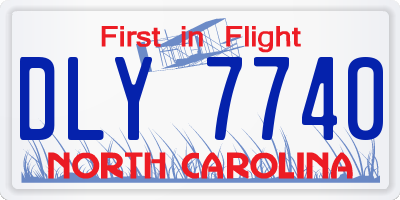 NC license plate DLY7740