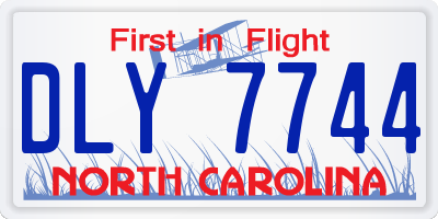 NC license plate DLY7744