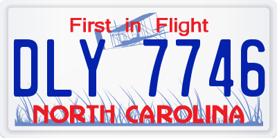 NC license plate DLY7746