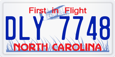 NC license plate DLY7748