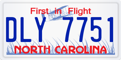 NC license plate DLY7751