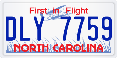NC license plate DLY7759