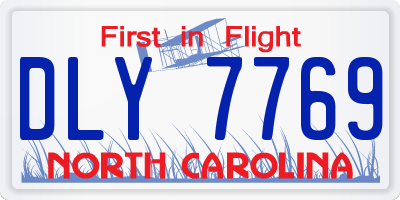 NC license plate DLY7769