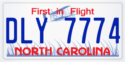 NC license plate DLY7774