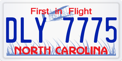 NC license plate DLY7775