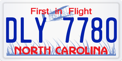 NC license plate DLY7780