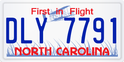 NC license plate DLY7791
