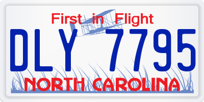 NC license plate DLY7795