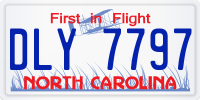 NC license plate DLY7797