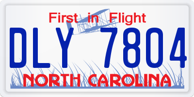 NC license plate DLY7804