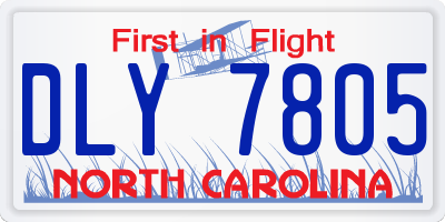 NC license plate DLY7805