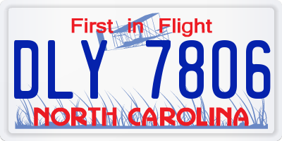 NC license plate DLY7806