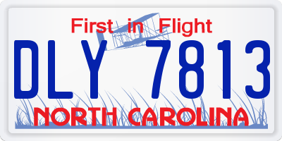 NC license plate DLY7813