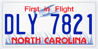 NC license plate DLY7821