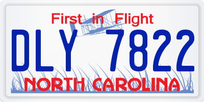 NC license plate DLY7822