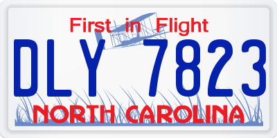 NC license plate DLY7823