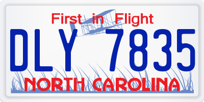 NC license plate DLY7835
