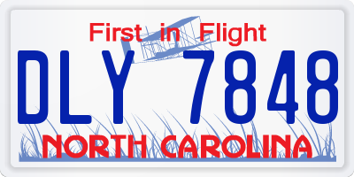 NC license plate DLY7848