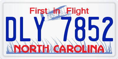 NC license plate DLY7852