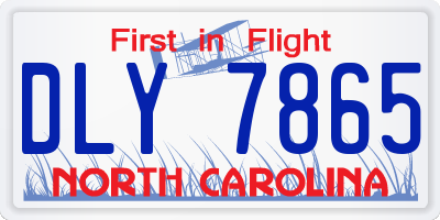 NC license plate DLY7865
