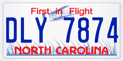 NC license plate DLY7874