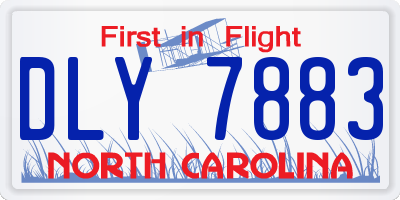 NC license plate DLY7883