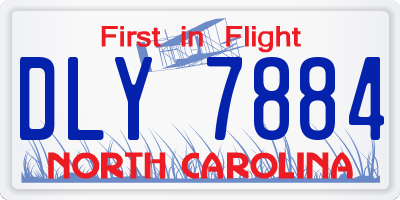 NC license plate DLY7884